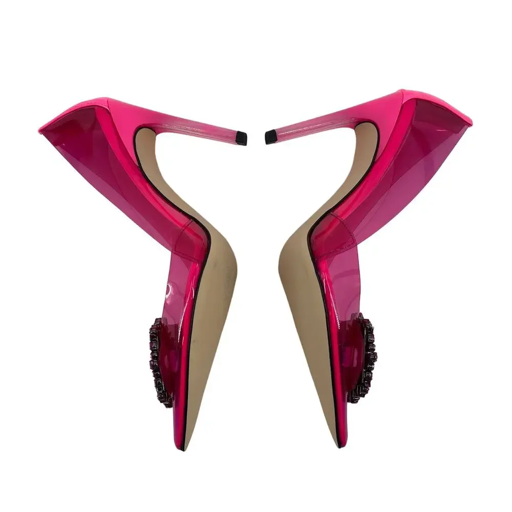 Good‎ American Cinder-Rella Pumps Size 6 Hot Pink Lucite GA275JPB-X